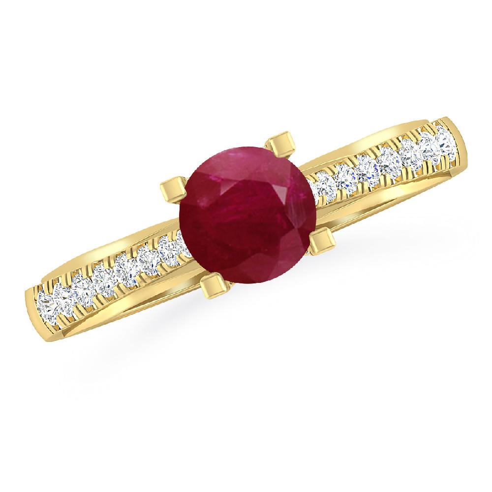 Yellow Gold - Ruby