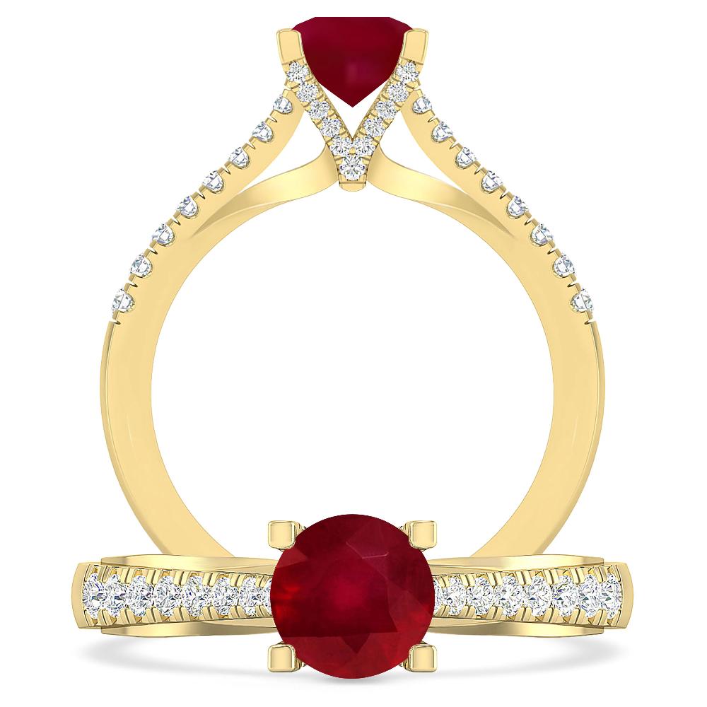 Yellow Gold - Ruby