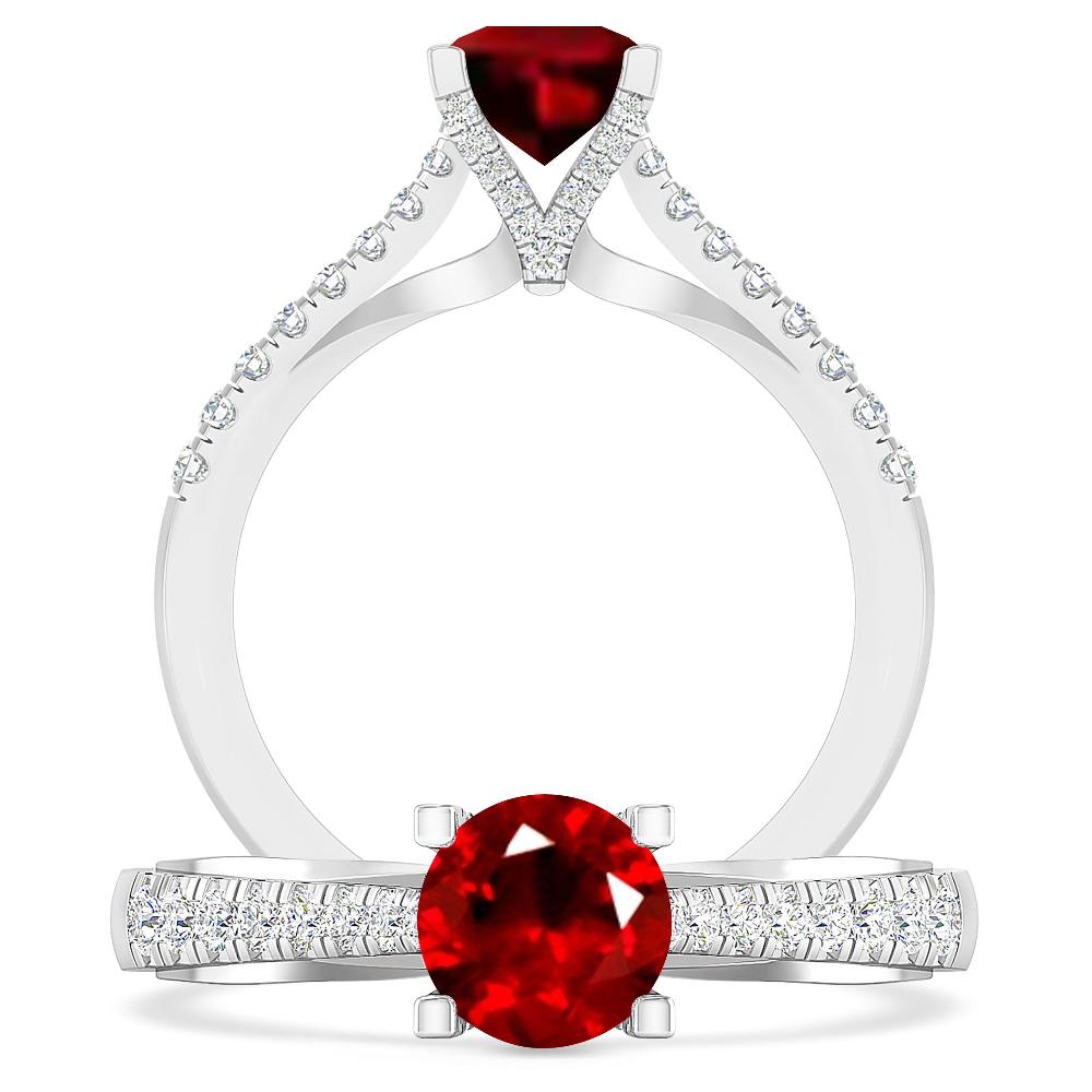 White Gold - Ruby