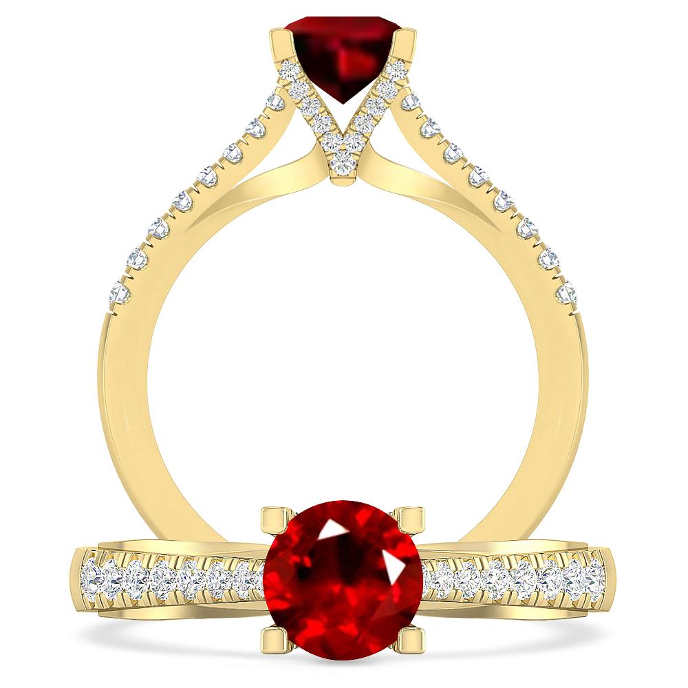 Yellow Gold - Ruby