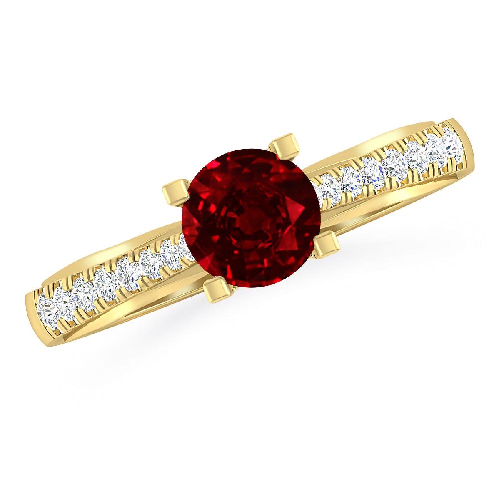 Yellow Gold - Ruby