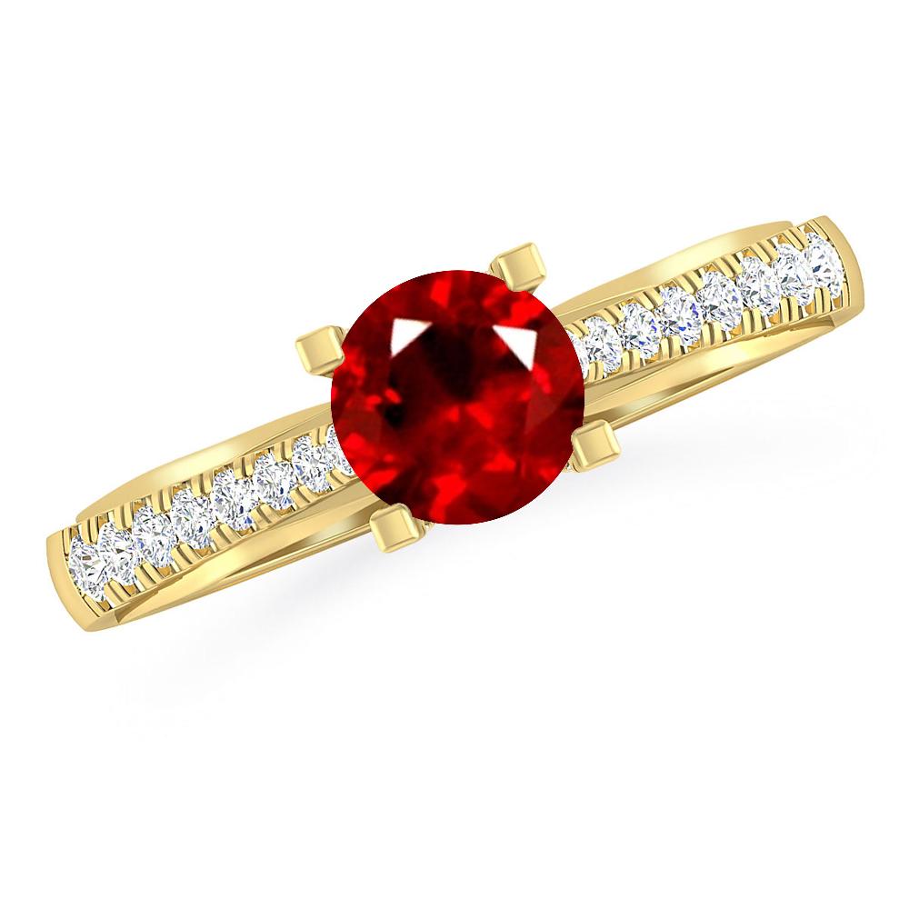 Yellow Gold - Ruby