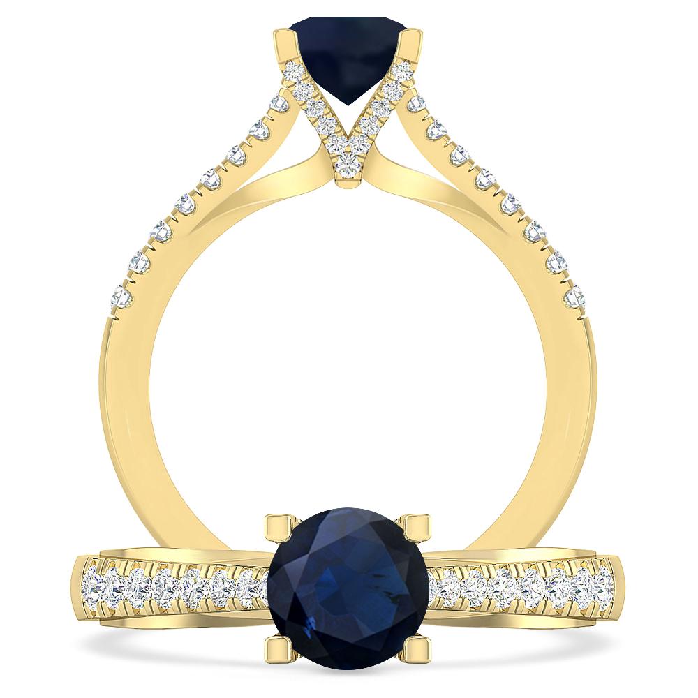 Yellow Gold - Sapphire