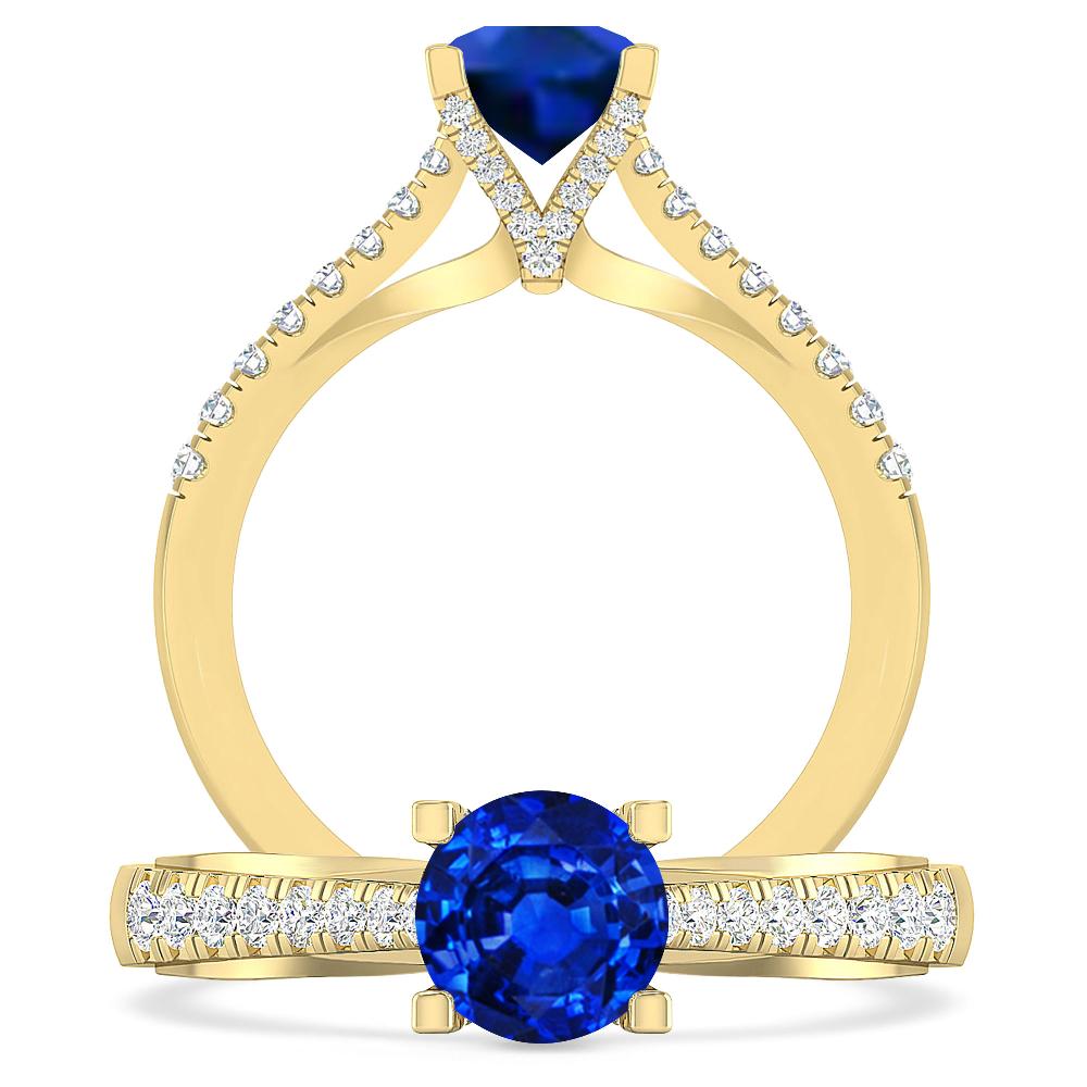 Yellow Gold - Sapphire