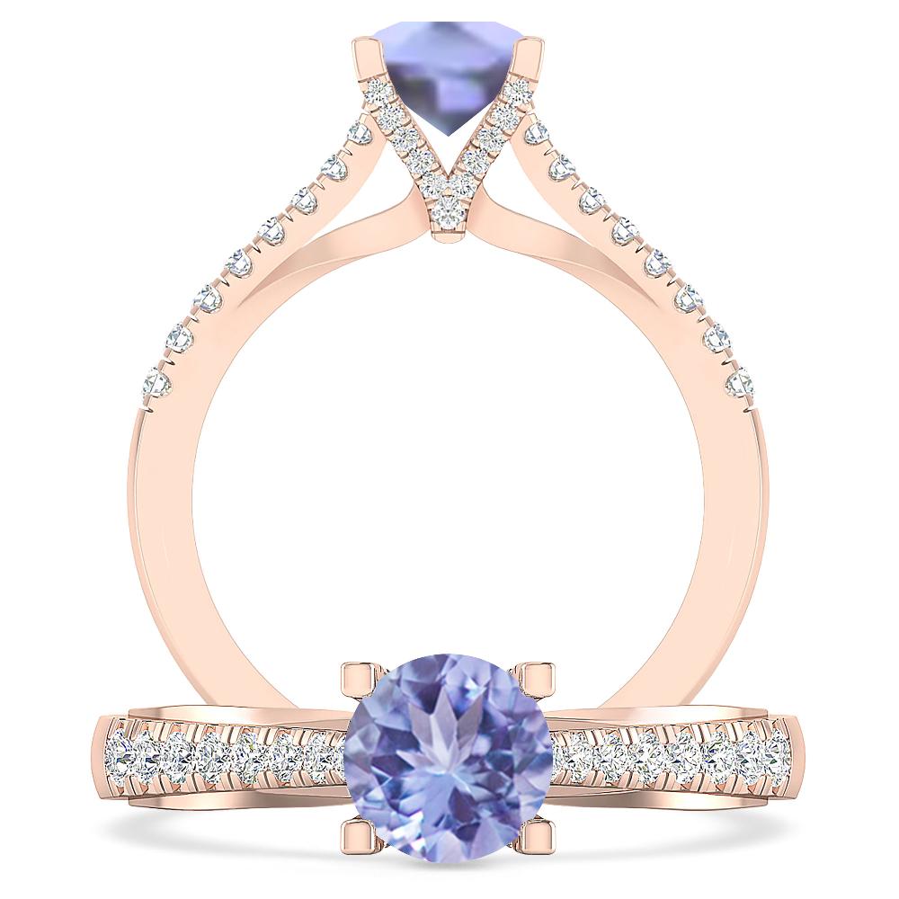 Rose Gold - Tanzanite