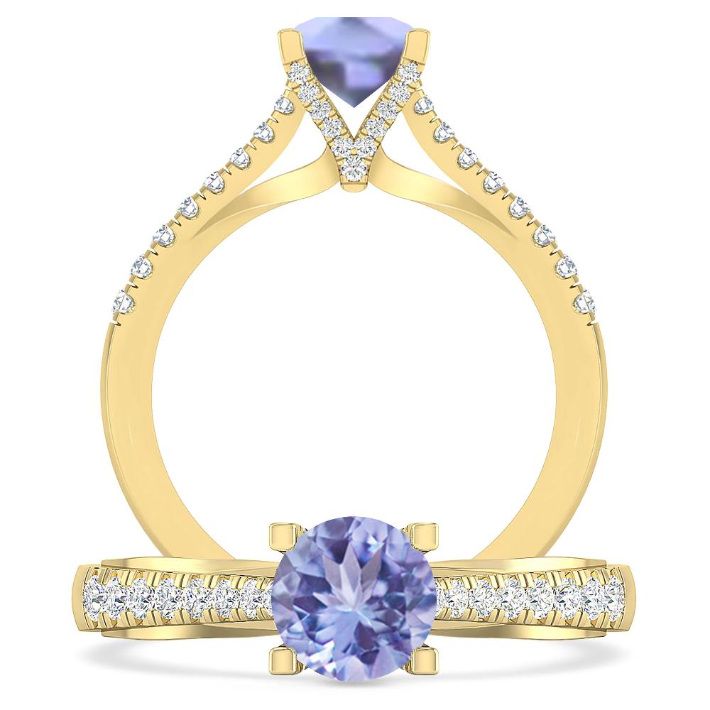 Yellow Gold - Tanzanite