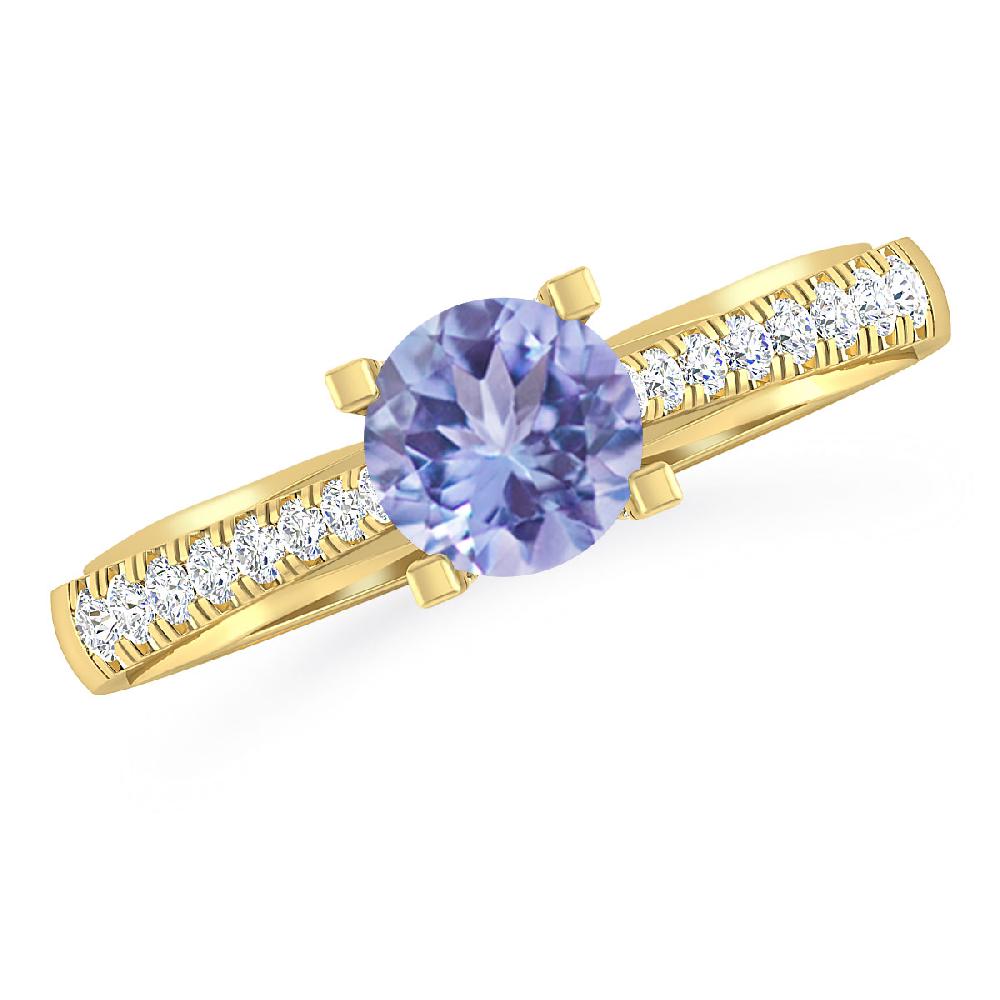 Yellow Gold - Tanzanite