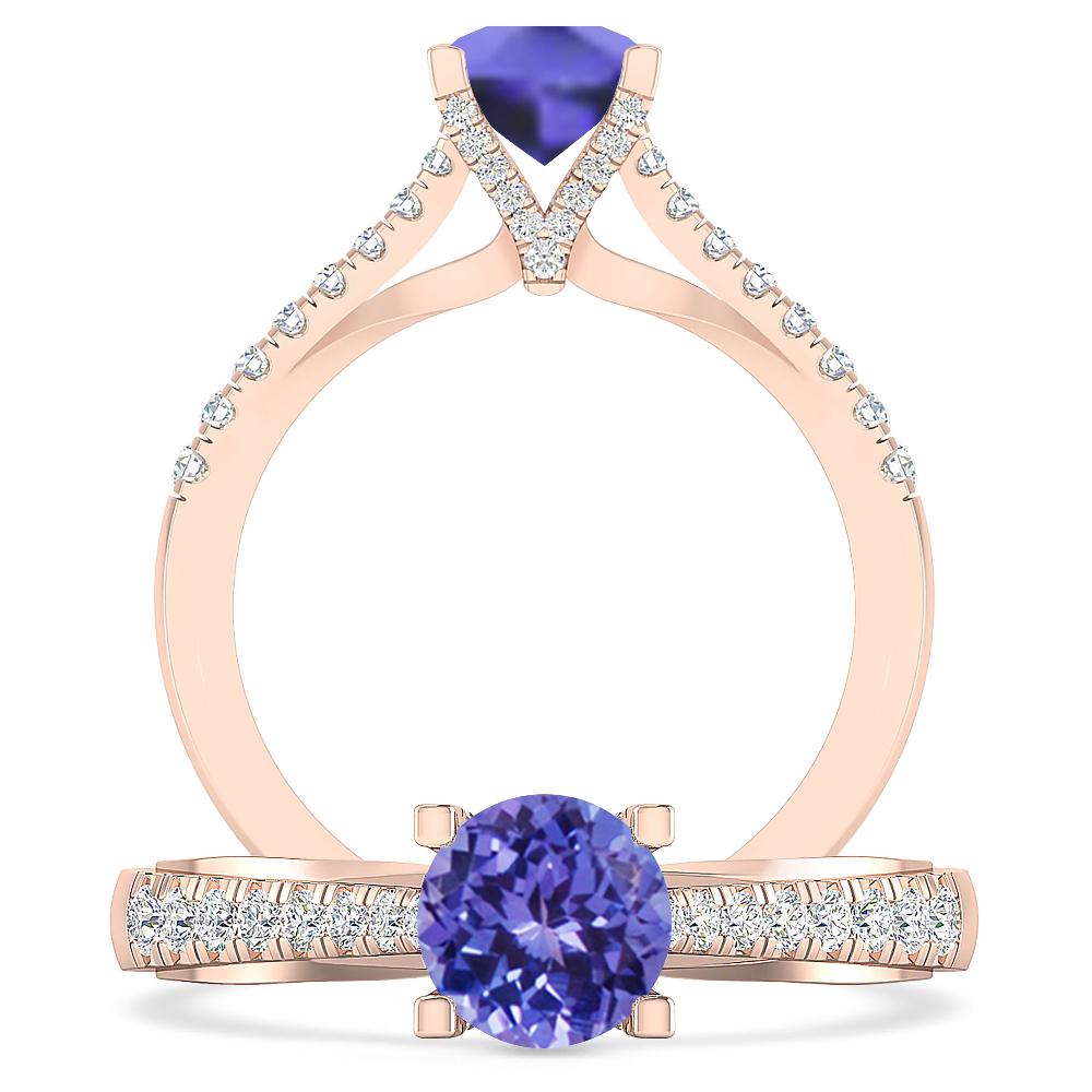 Rose Gold - Tanzanite