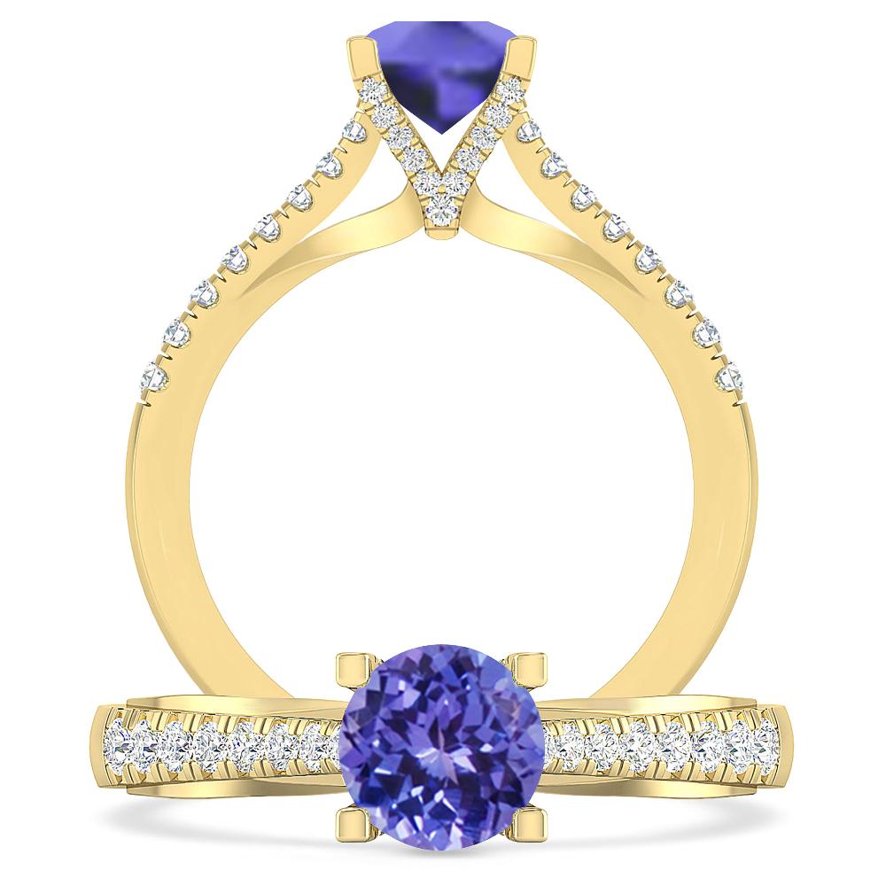 Yellow Gold - Tanzanite