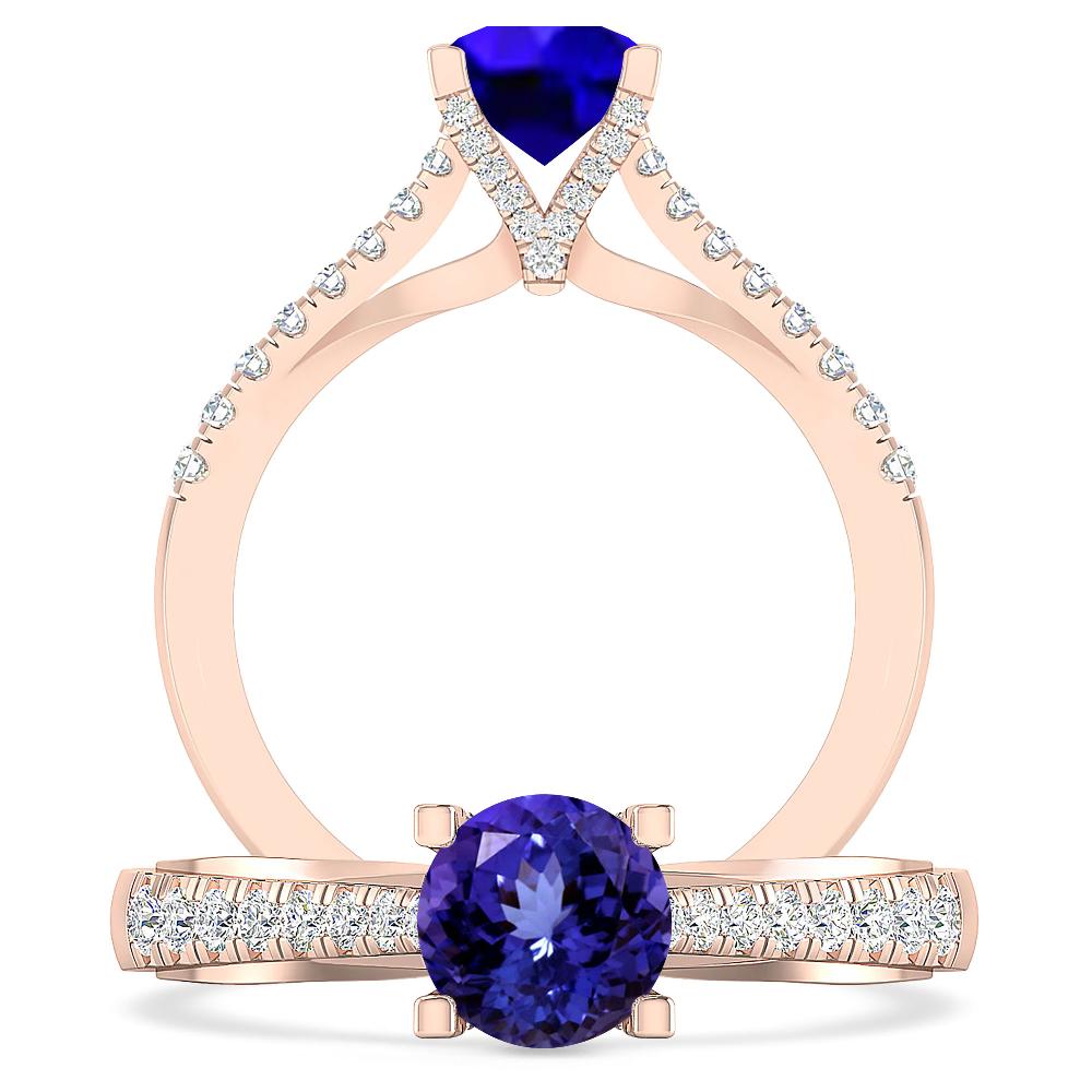 Rose Gold - Tanzanite