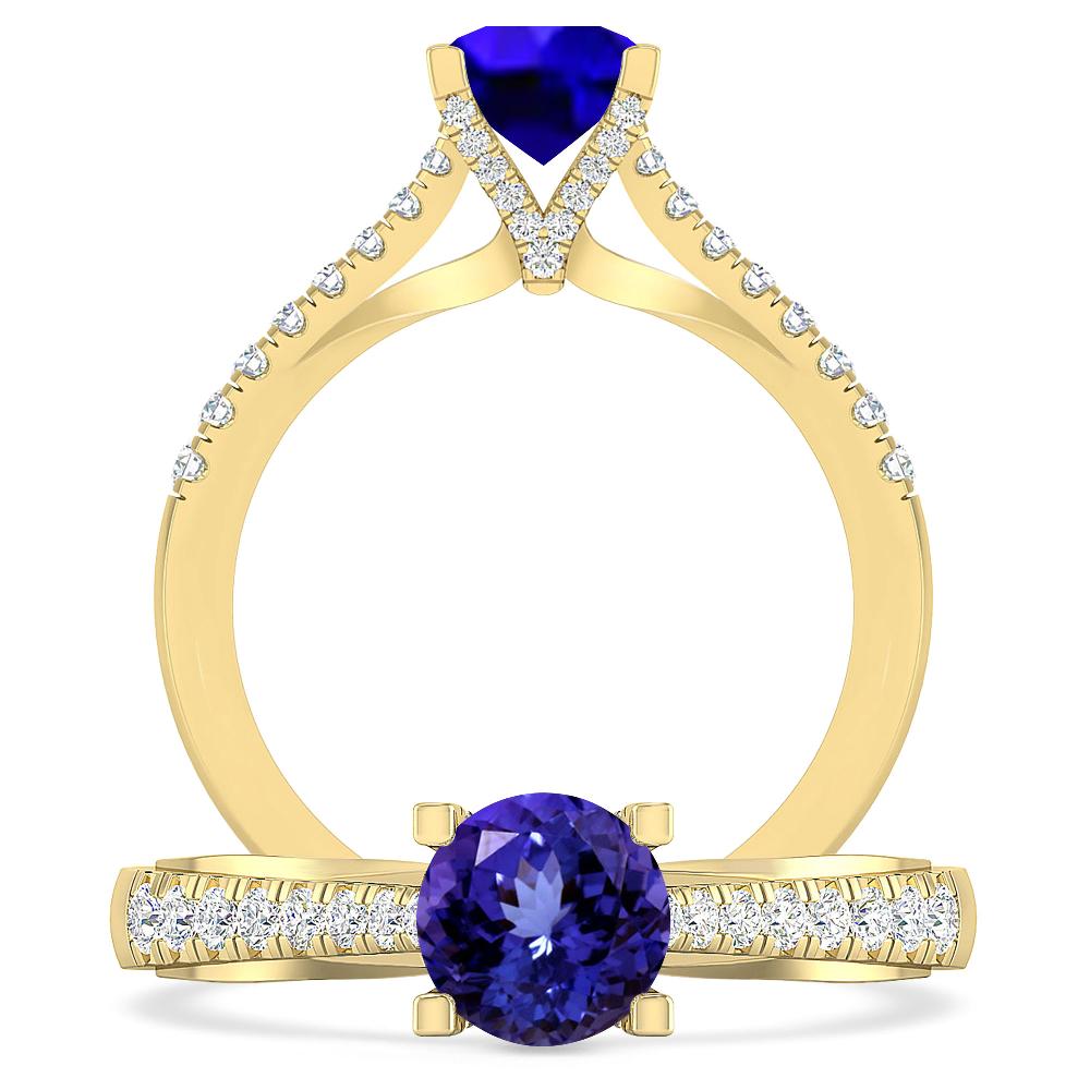 Yellow Gold - Tanzanite