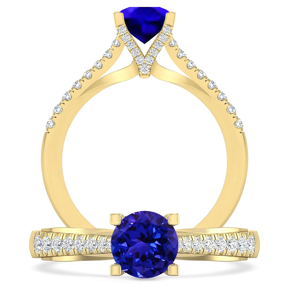 Yellow Gold - Tanzanite