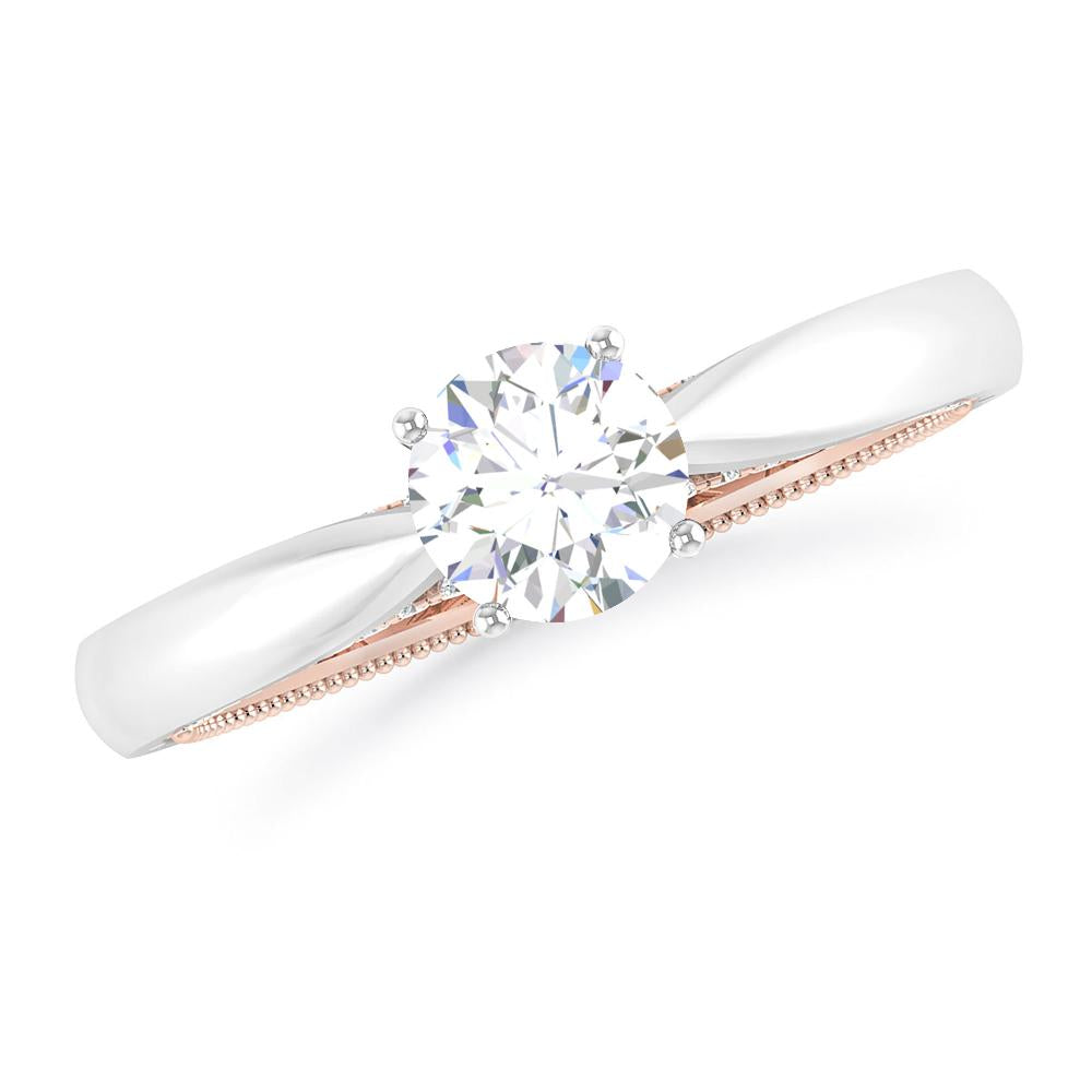 White Gold/Rose Gold - Diamond