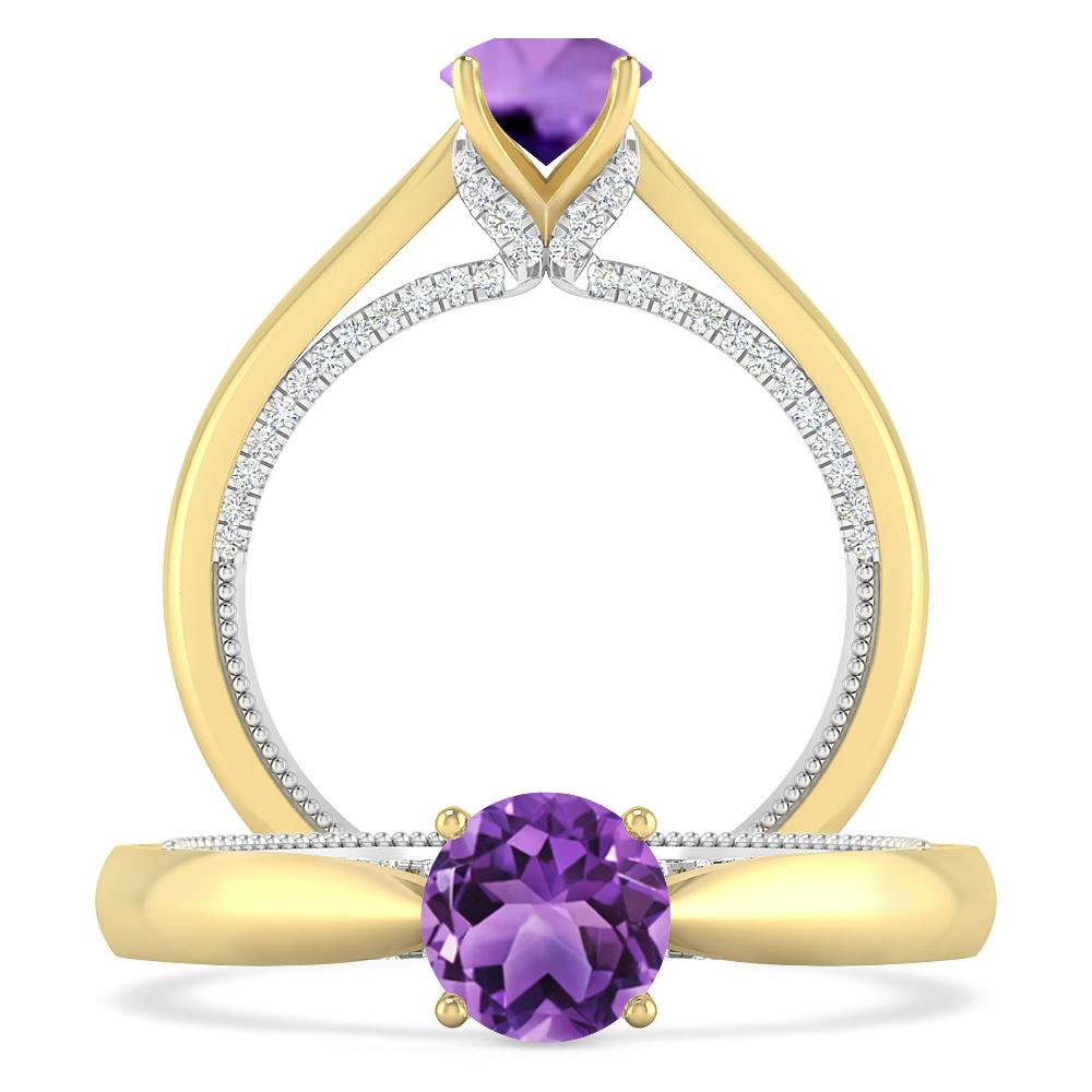 Yellow Gold - Amethyst