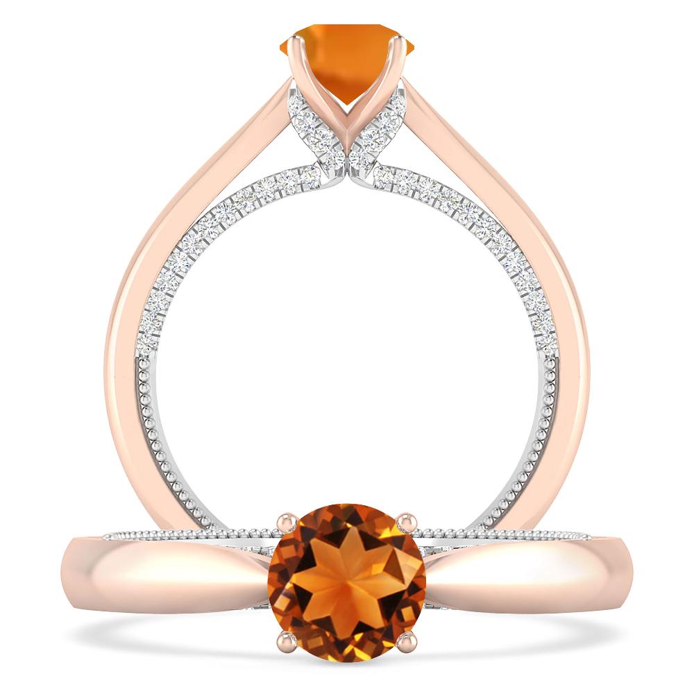 Rose Gold - Citrine