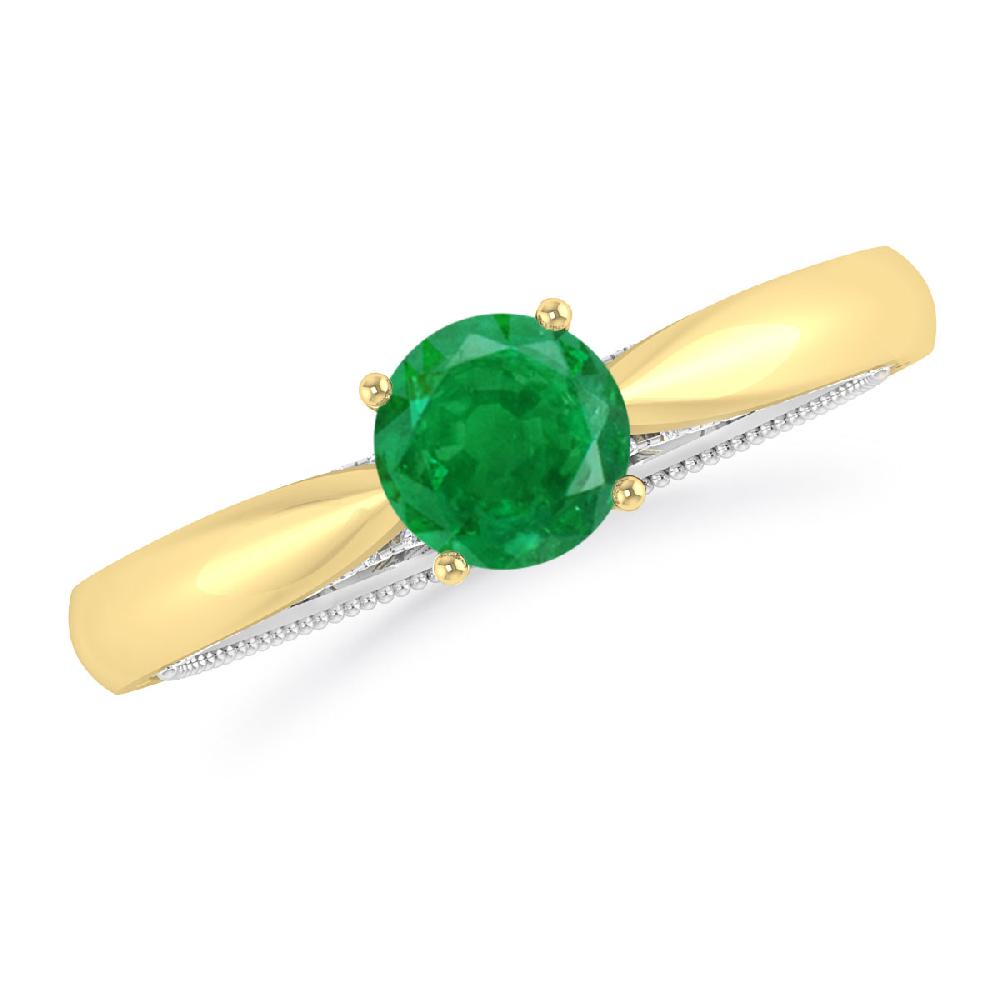 Yellow Gold - Emerald