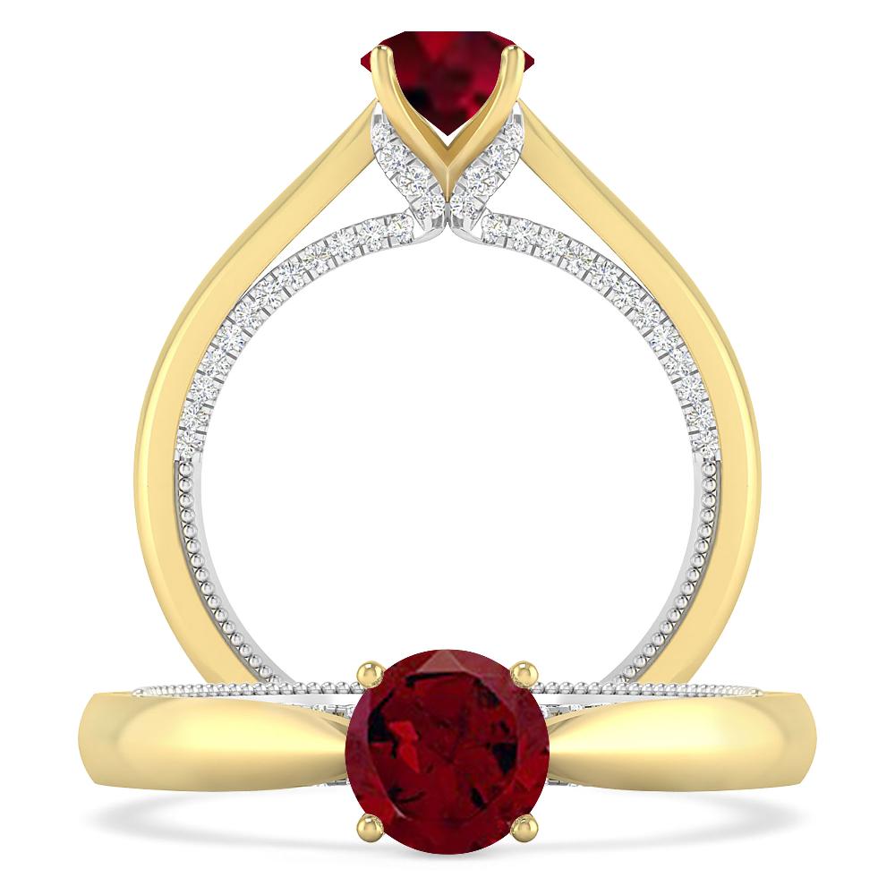 Yellow Gold - Garnet