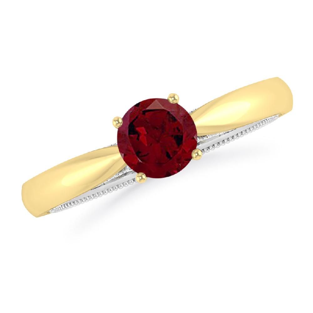 Yellow Gold - Garnet