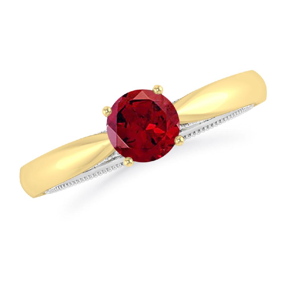 Yellow Gold - Garnet