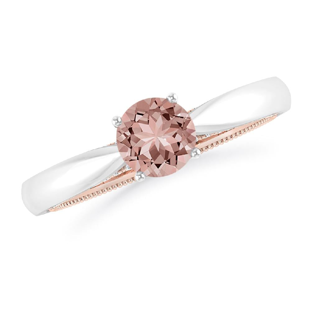 White Gold/Rose Gold - Morganite