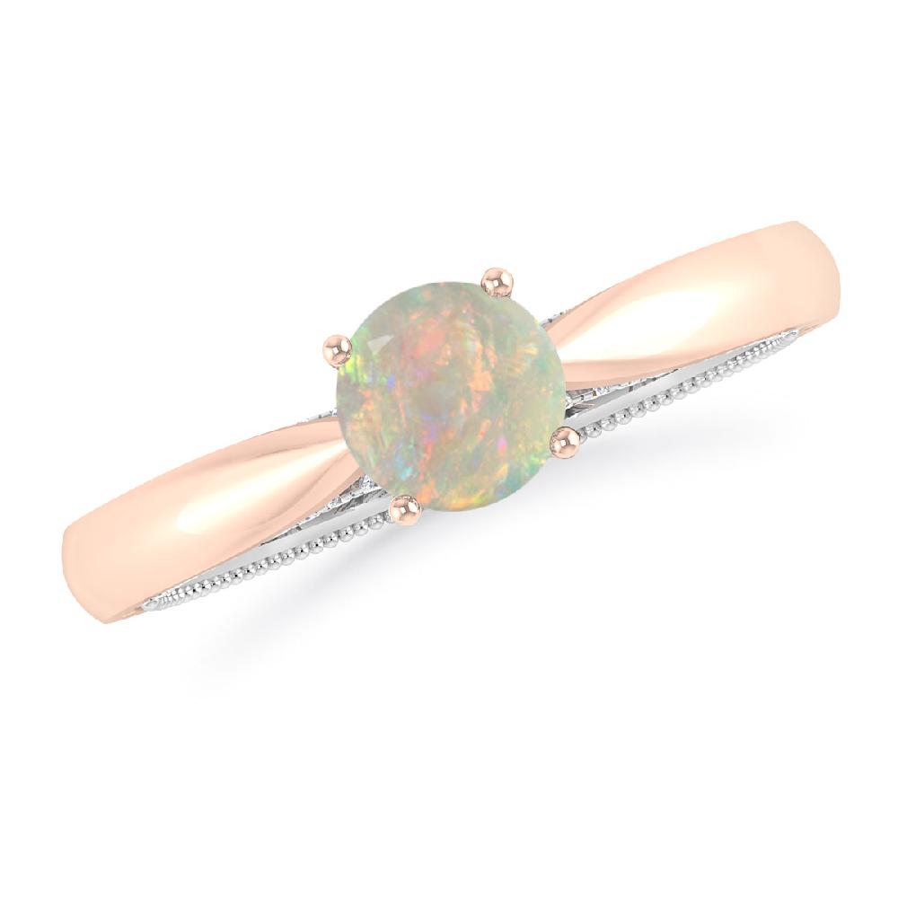 Rose Gold/White Gold - Opal