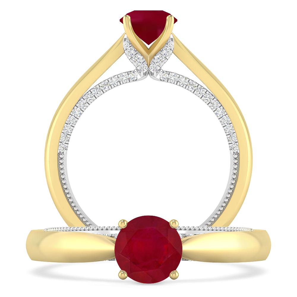 Yellow Gold - Ruby