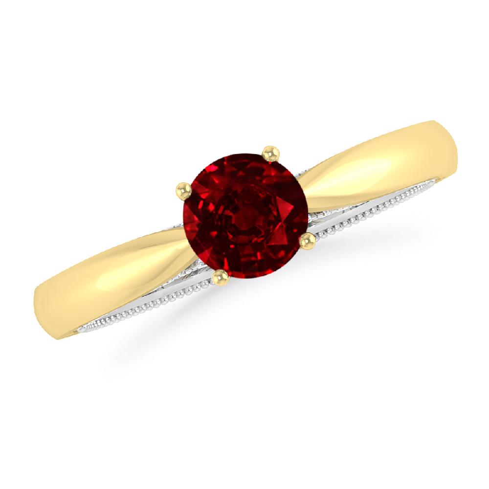 Yellow Gold - Ruby