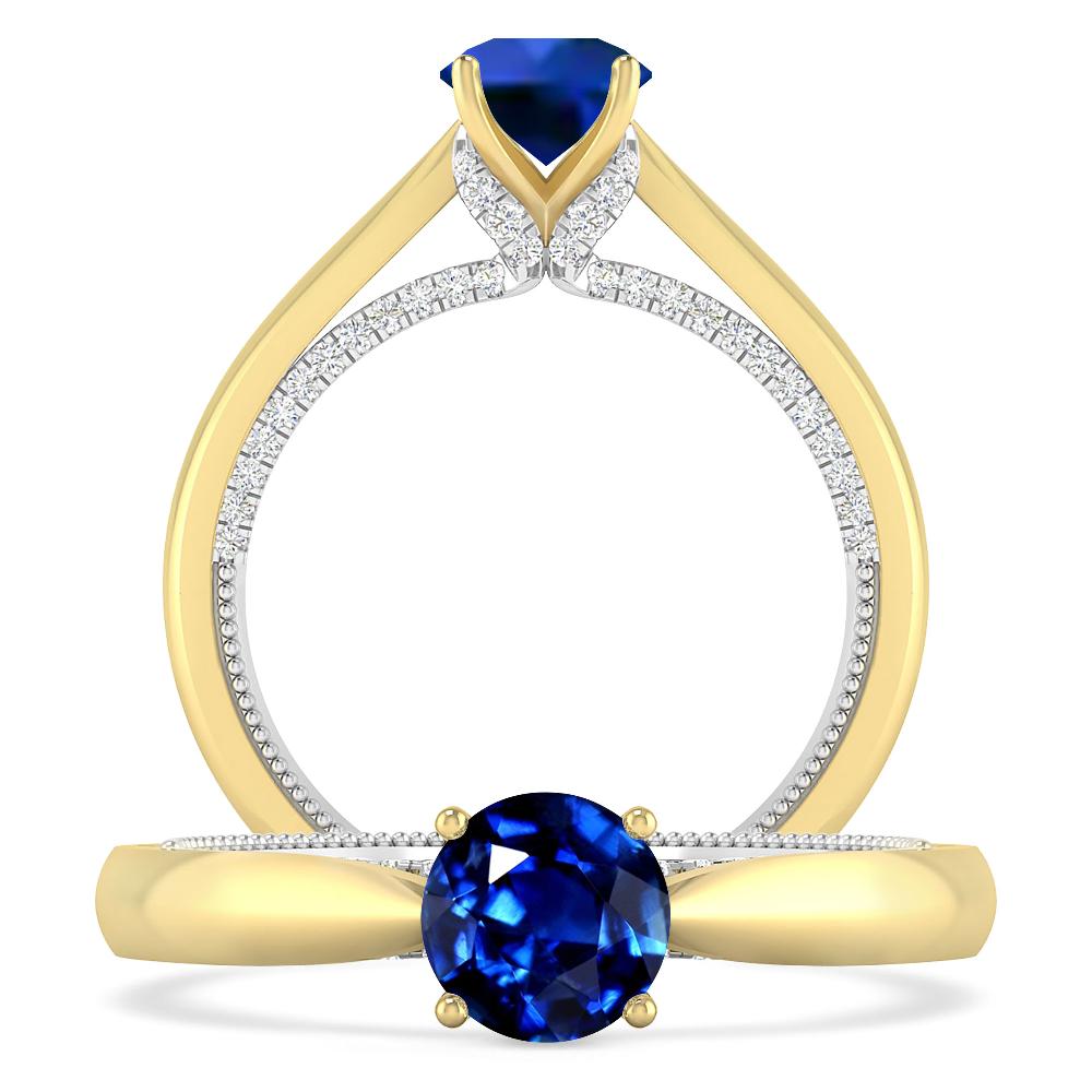 Yellow Gold/White Gold - Sapphire