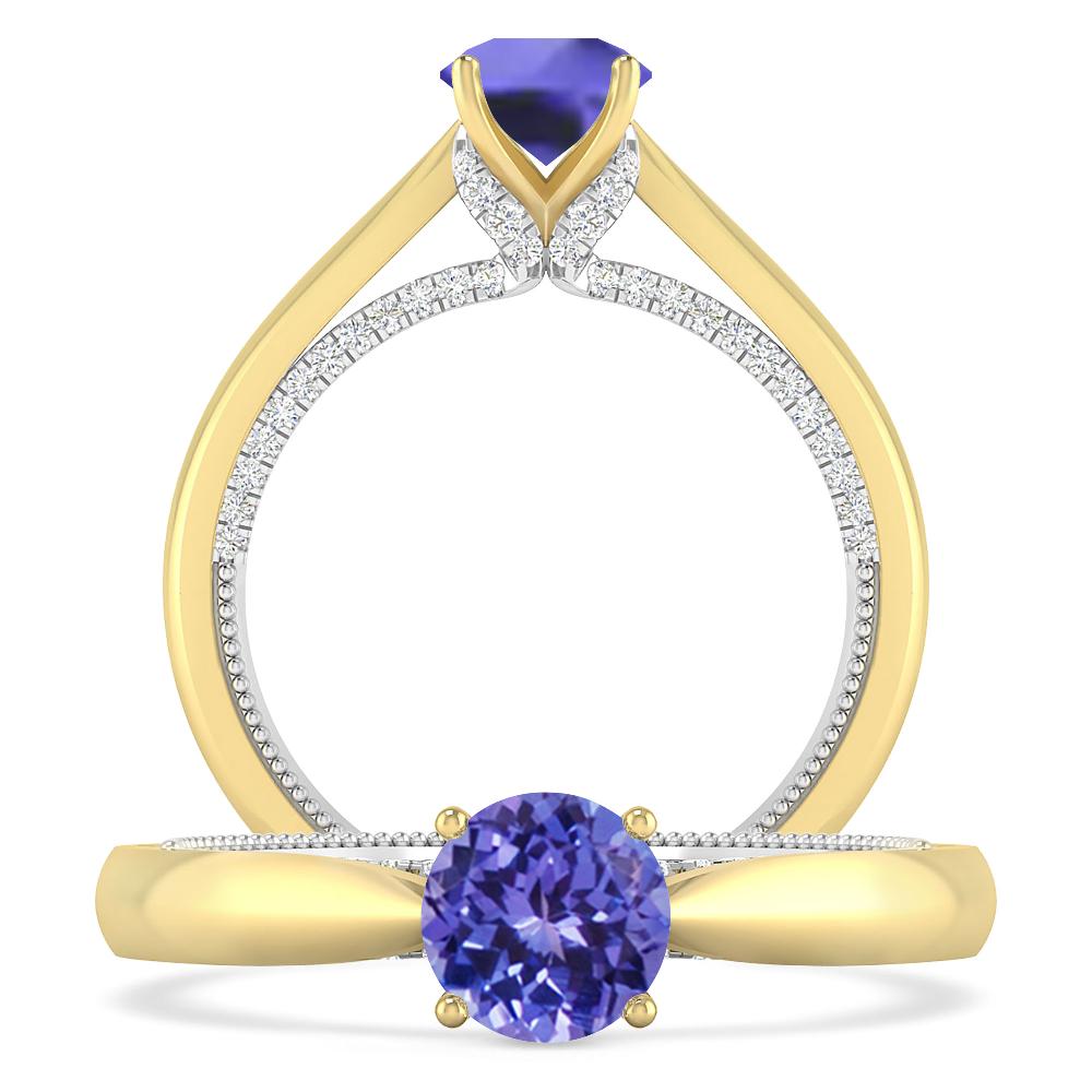 Yellow Gold - Tanzanite