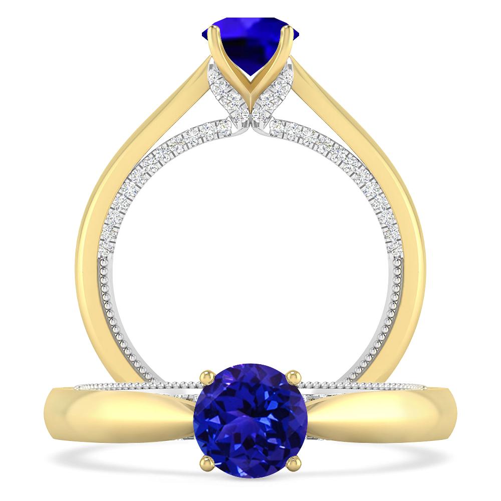 Yellow Gold - Tanzanite