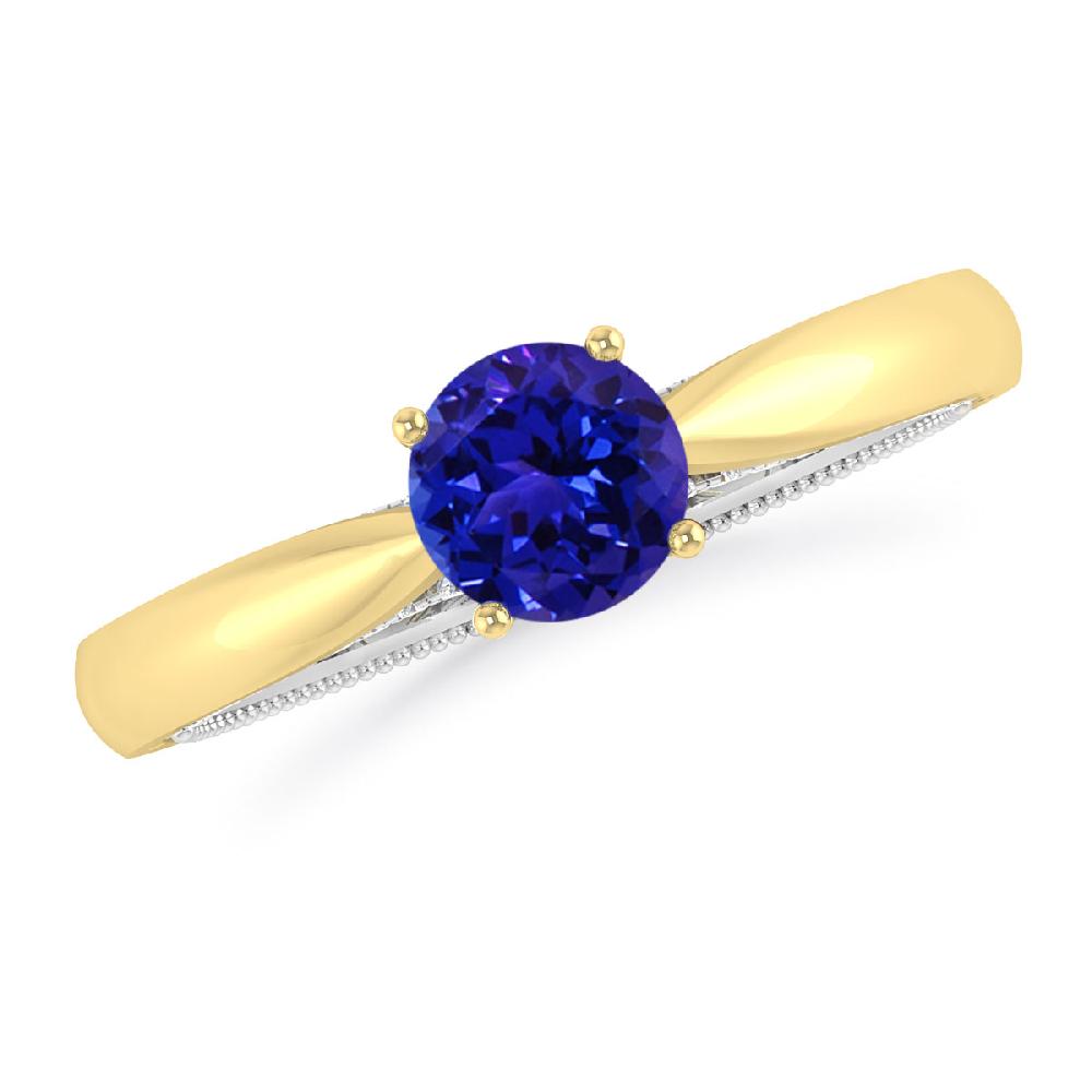 Yellow Gold/White Gold - Tanzanite