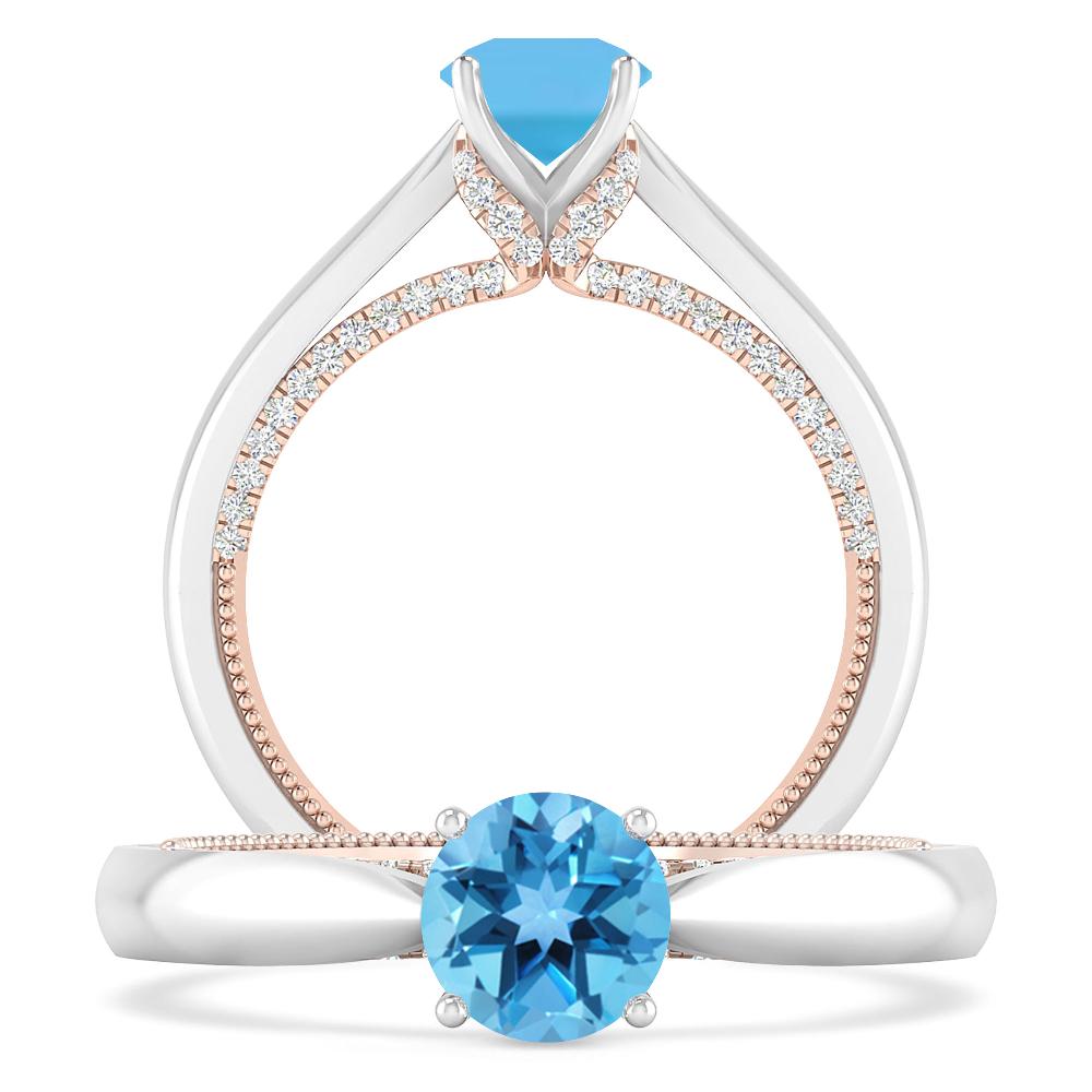 White Gold - Blue Topaz