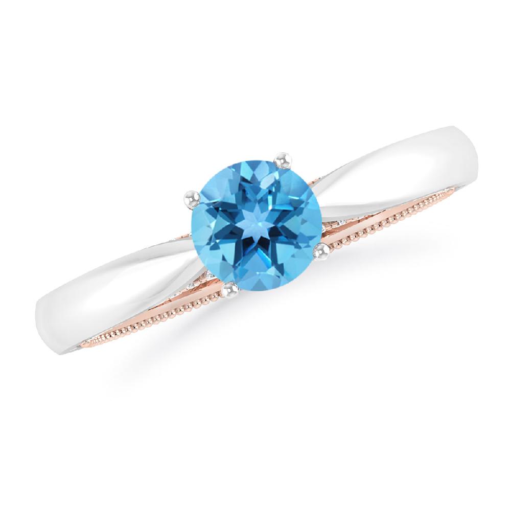 White Gold - Blue Topaz