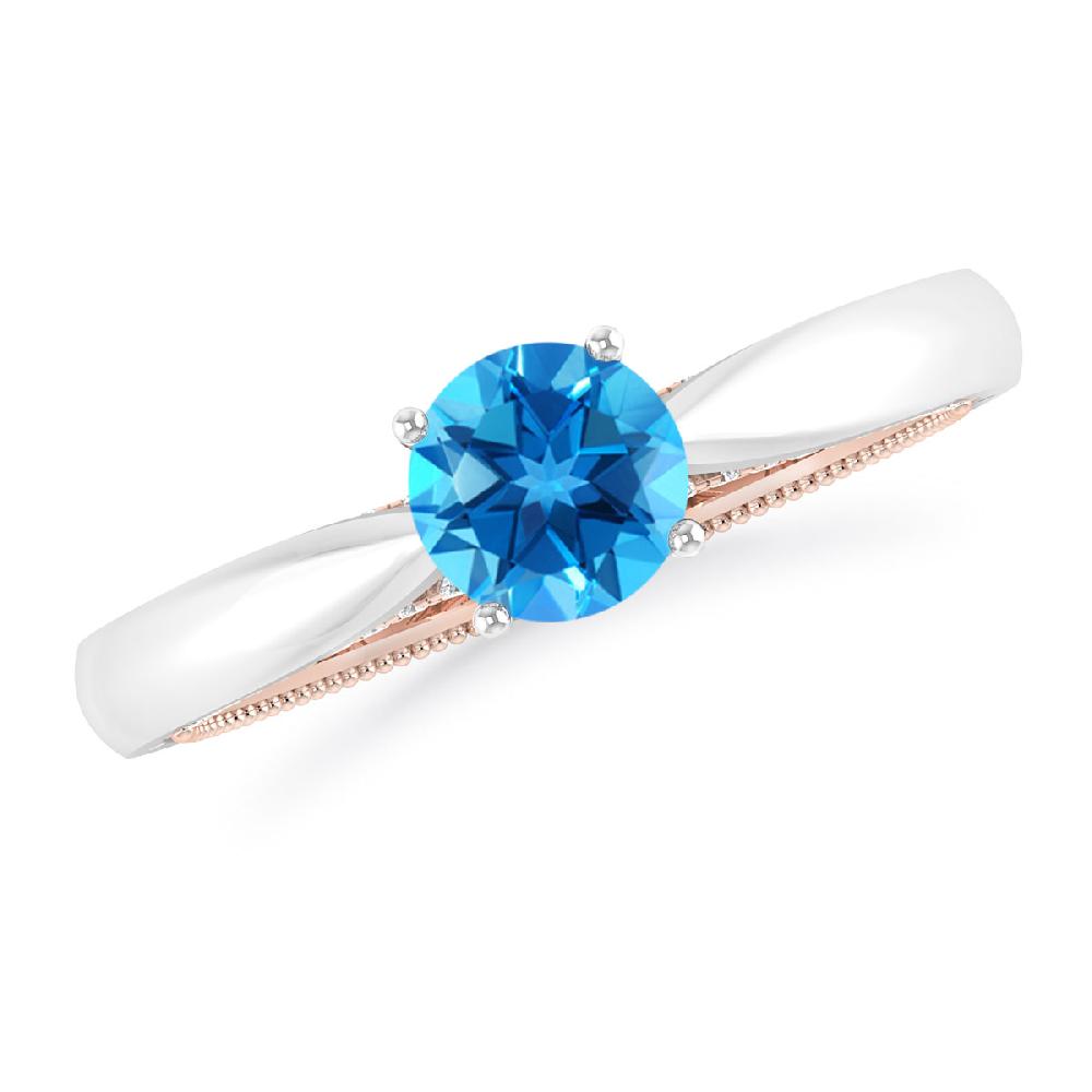 White Gold - Blue Topaz