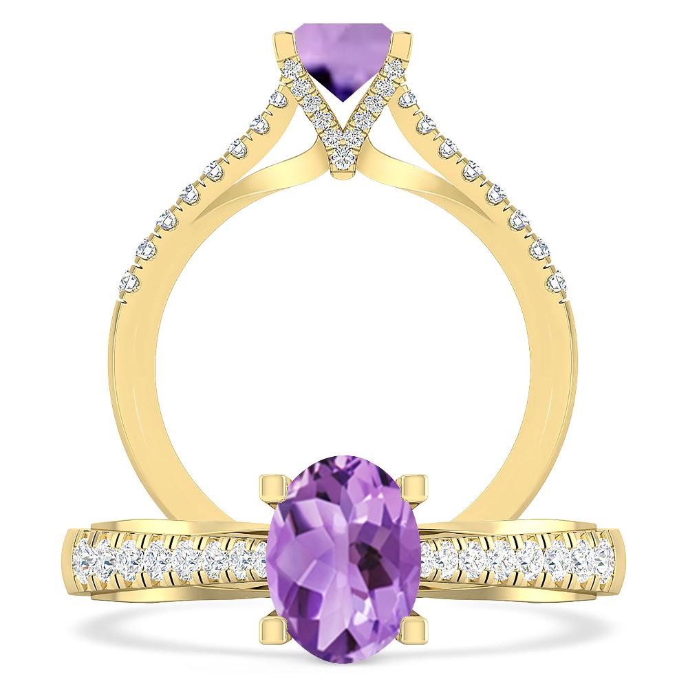 Yellow Gold - Amethyst