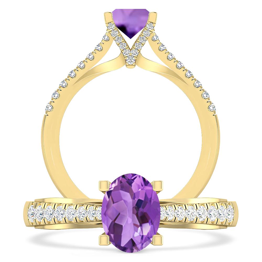 Yellow Gold - Amethyst