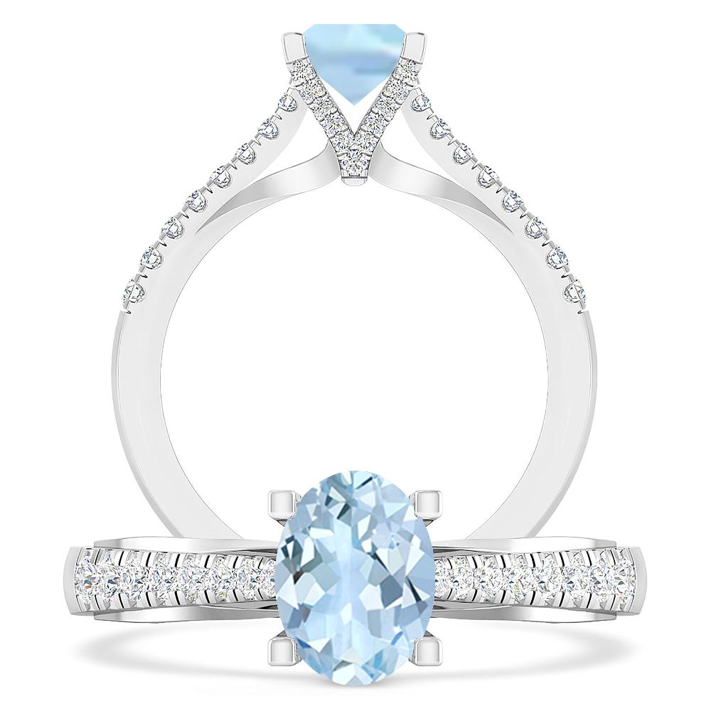 White Gold - Aquamarine