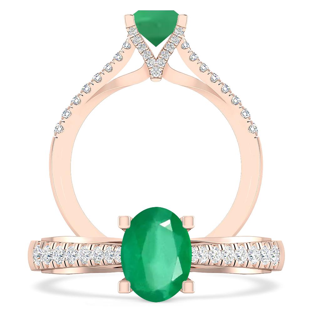 Rose Gold - Emerald