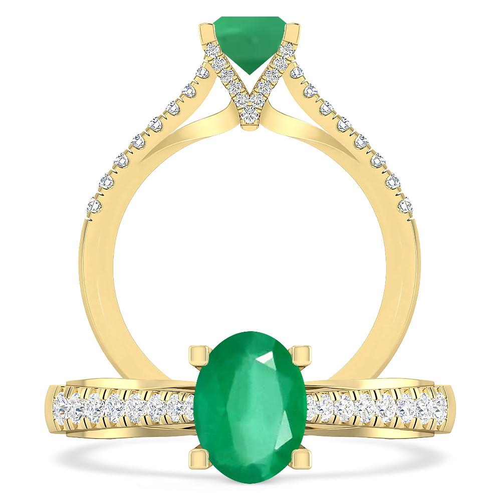 Yellow Gold - Emerald