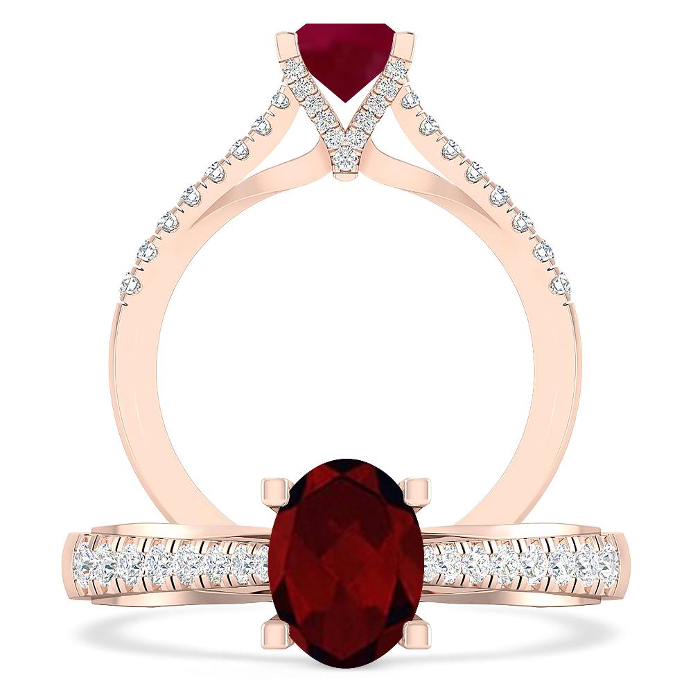 Rose Gold - Garnet