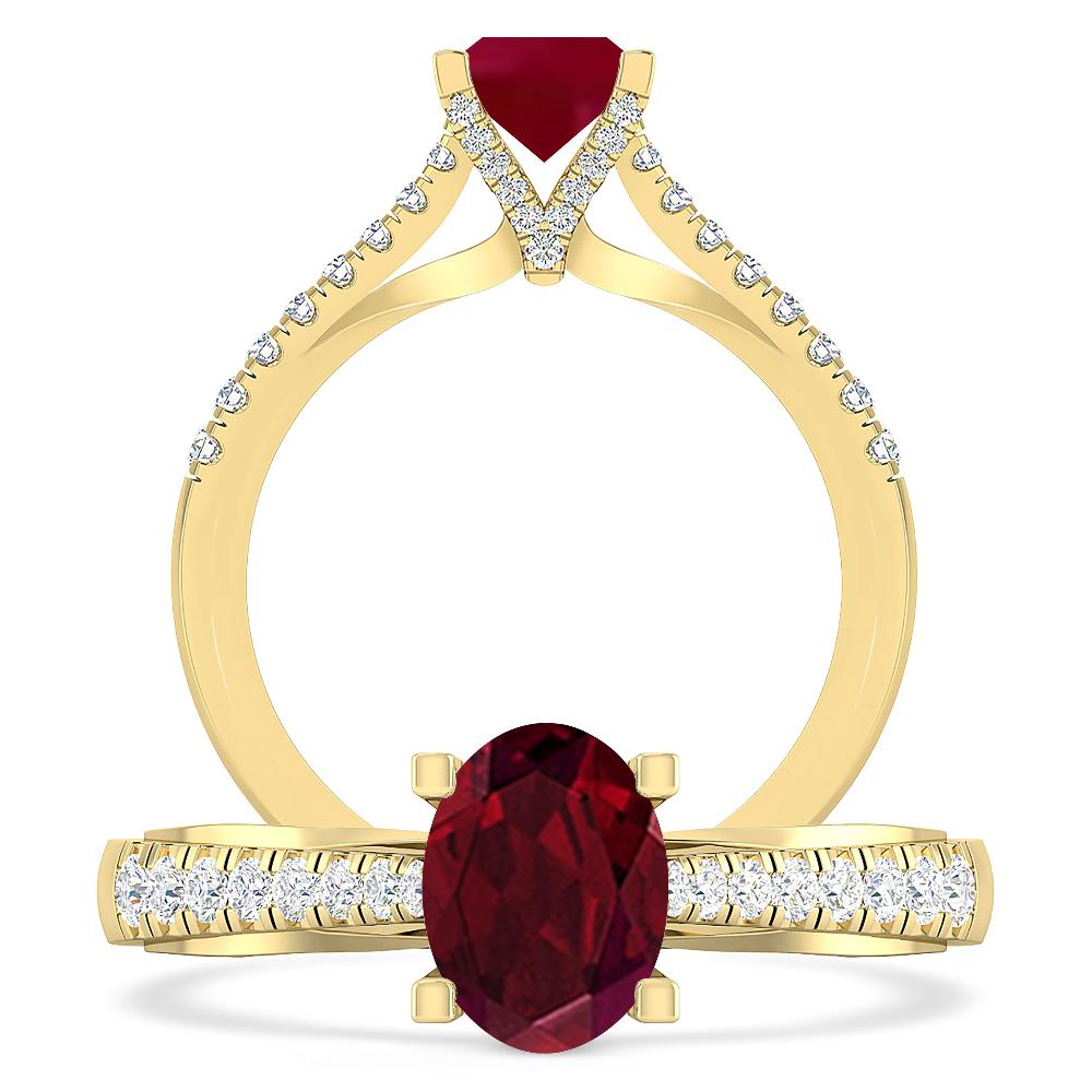 Yellow Gold - Garnet