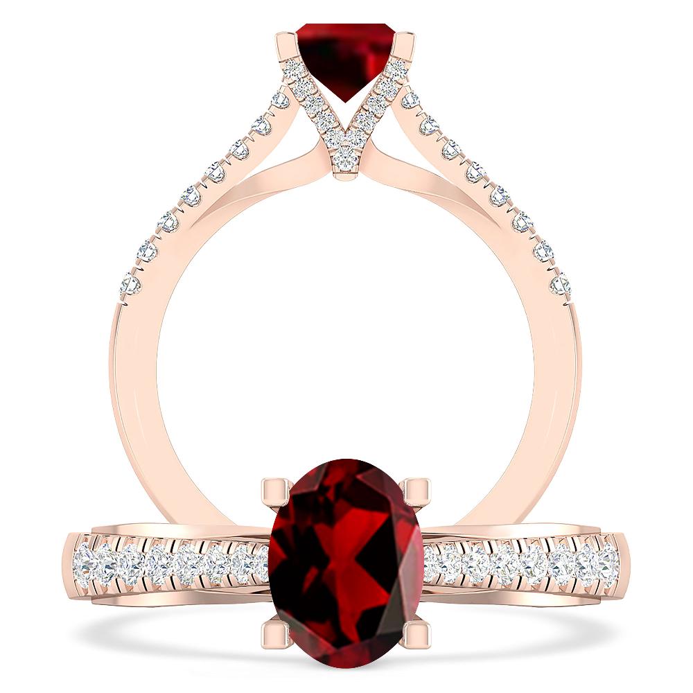 Rose Gold - Garnet