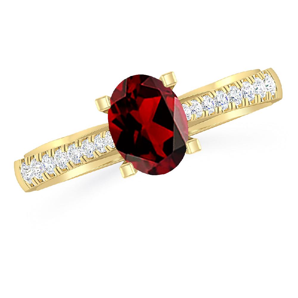 Yellow Gold - Garnet