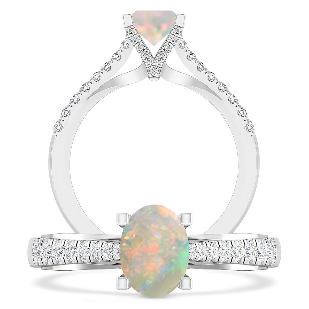 White Gold - Opal