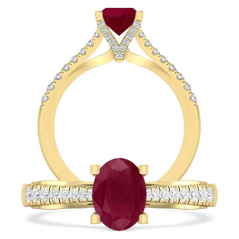 Yellow Gold - Ruby