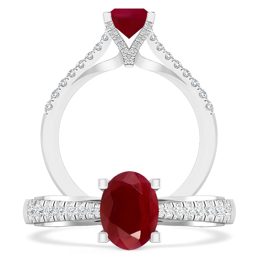 White Gold - Ruby