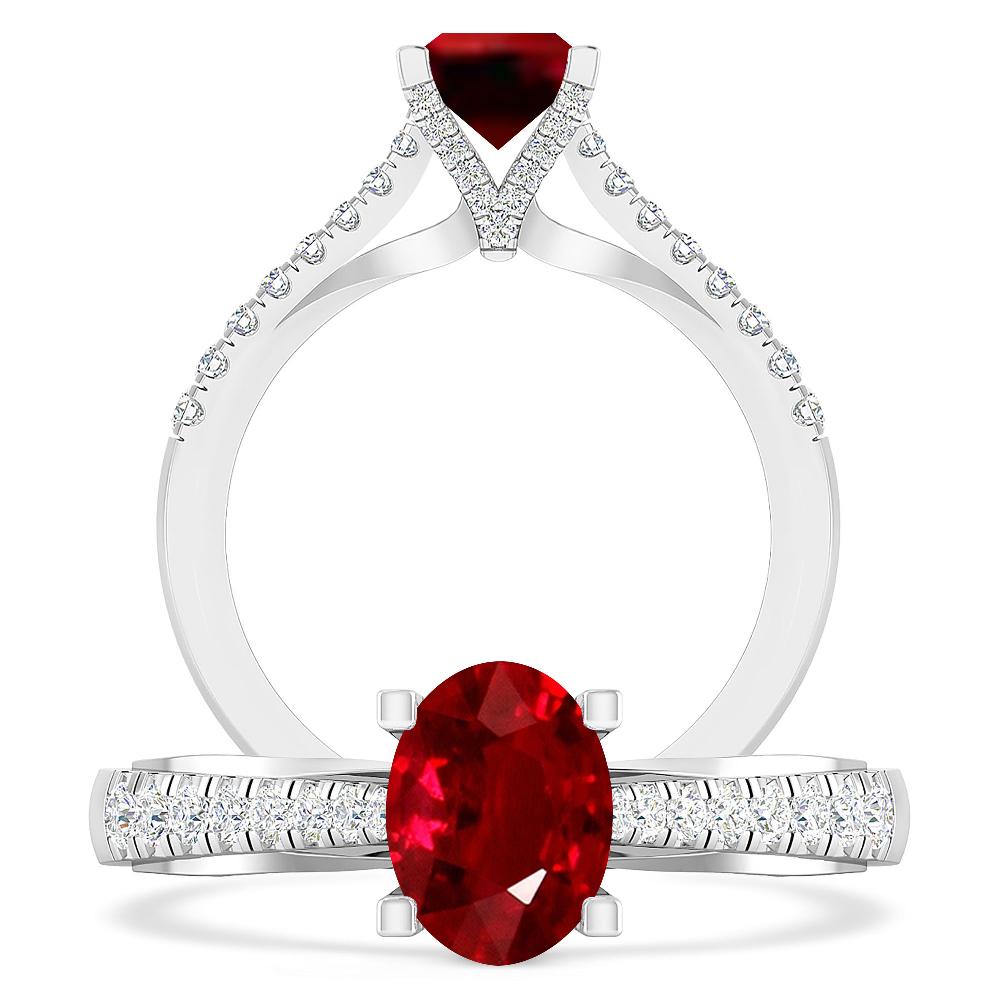 White Gold - Ruby