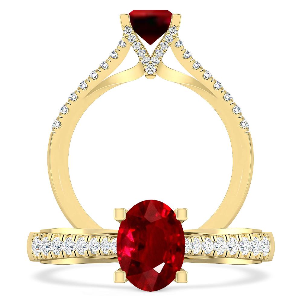 Yellow Gold - Ruby