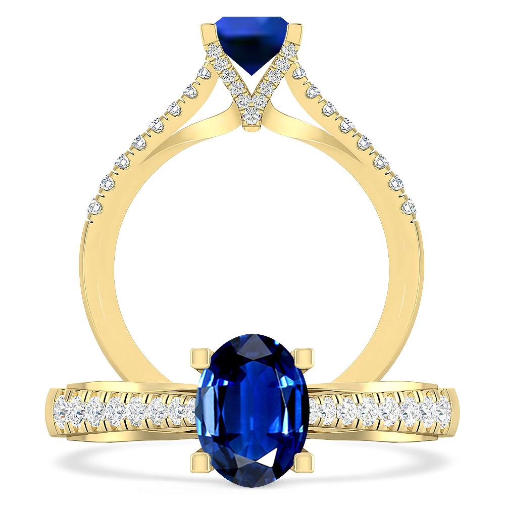 Yellow Gold - Sapphire