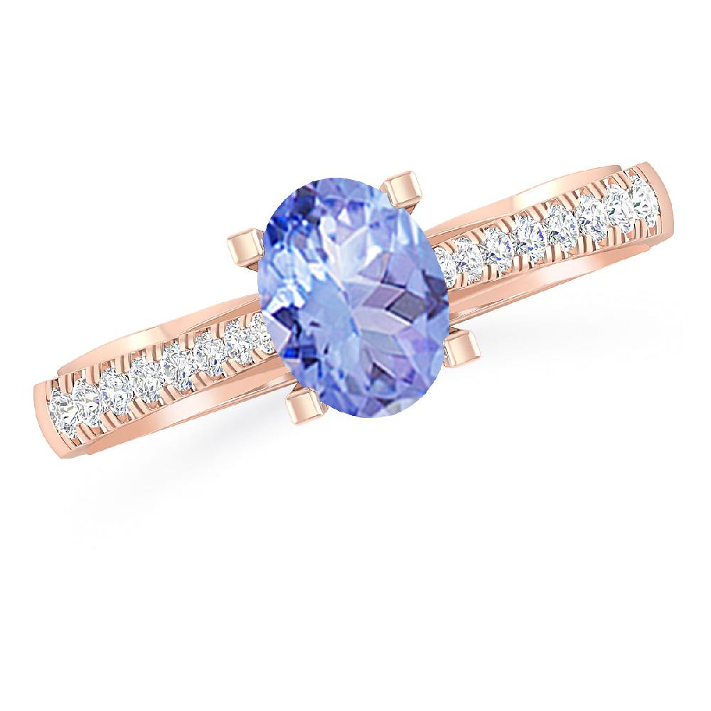 Rose Gold - Tanzanite